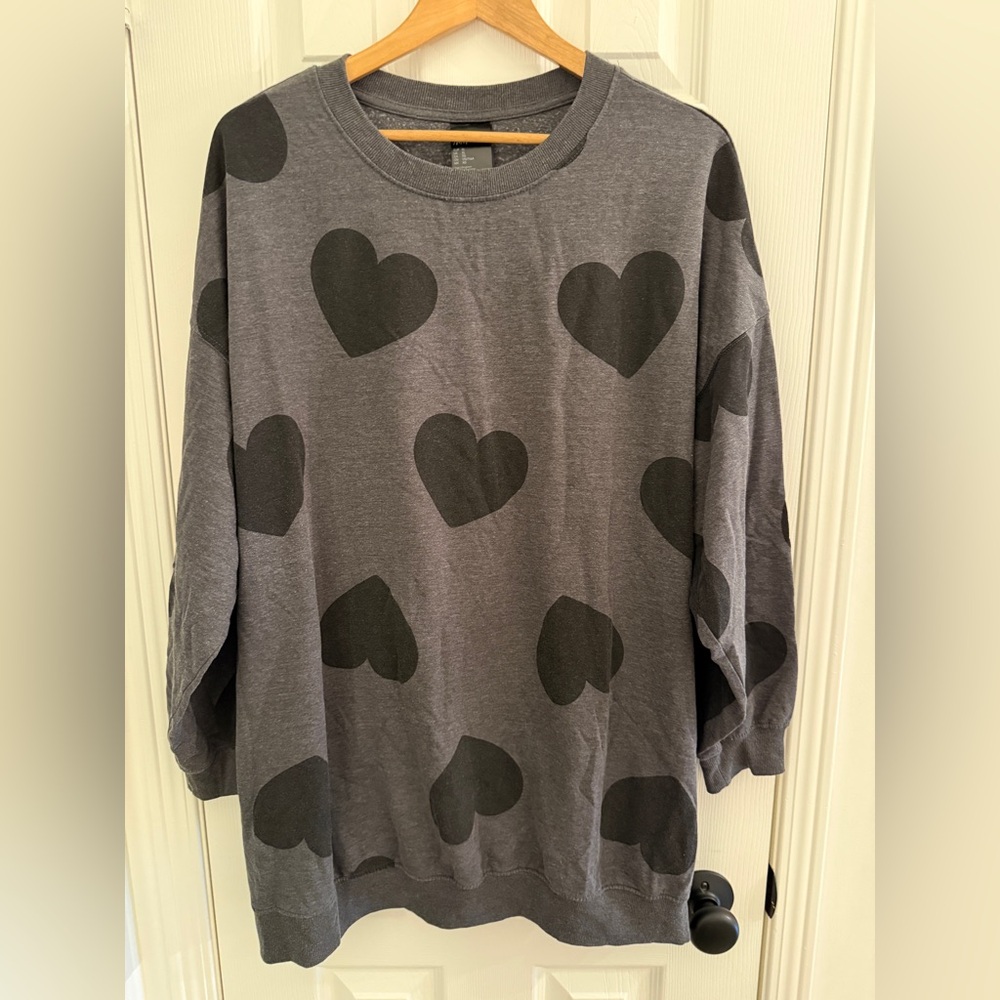 H&M Oversized Heart Sweatshirt